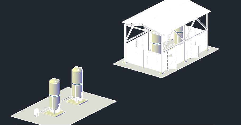 3D модель Модель площадки кислородно-газификационной станции