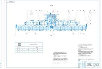 Чертеж Разработка конструкции бороны ротационной (прототип БНР-6)