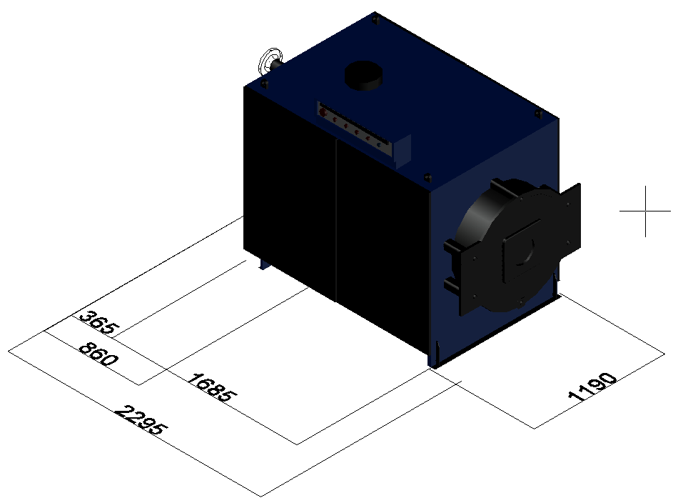 3D модель Водогрейный котел RS-D400