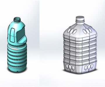 3D модель 3D модель бутылок V=2л, V=5л