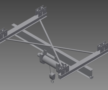 3D модель Кран подвесной 5 тонн