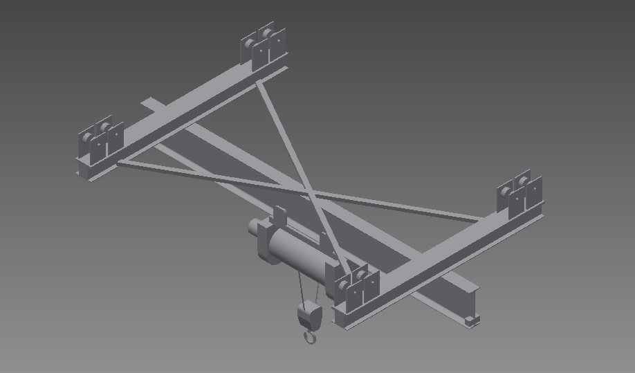 3D модель Кран подвесной 5 тонн