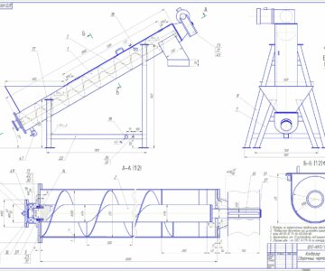 Чертеж Сборочный чертеж конвейера Ш12-ККП