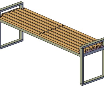 3D модель Скамейка 1500х300х490