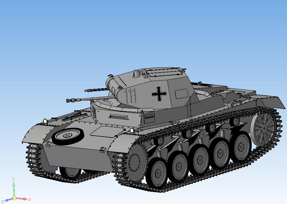 3D модель Panzerkampfwagen II Ausf. C