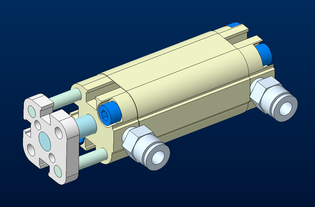 3D модель Пневмоцилиндр CAMOZZI 31R2A016A015