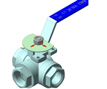 3D модель Кран шаровой трехходовой AG3L, DN15