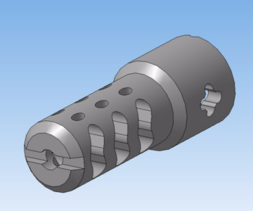 3D модель Дульный тормоз-компенсатор АК-74 "Разбойник"