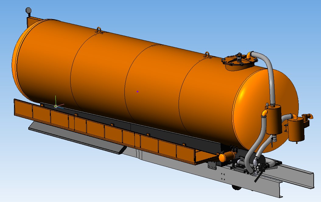 3D модель Вакуумная машина ассенизатор ВМА-12