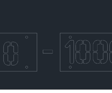 Чертеж Номера на ж/д опоры 0-1000