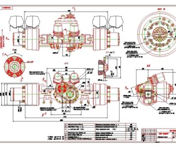 Чертеж Габаритные чертежи ведущих мостов автомобилей МАЗ