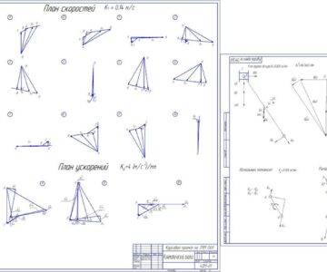 Чертеж Кинематический и силовой анализ шестизвенного механизма