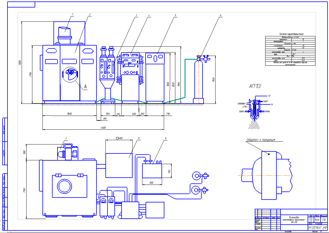 Чертеж Установка для плазменного нанесения покрытий УН-115