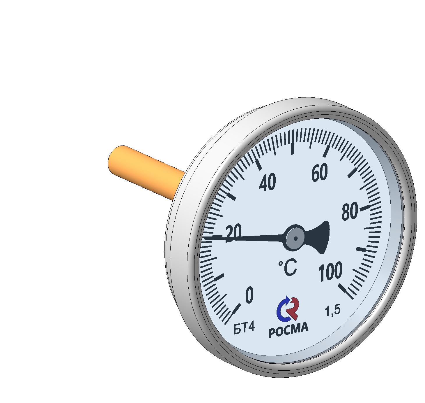 3D модель Термометр БТ-41.211(0-100С)G1/2.64.1,5