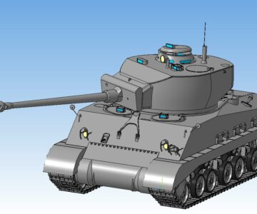 3D модель Средний танк M4A2(76)W HVSS