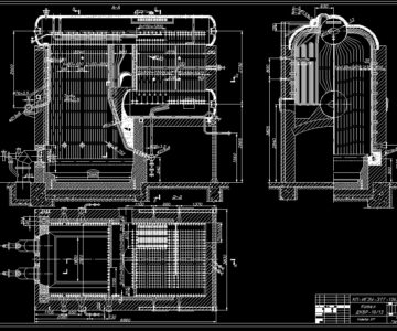 Чертеж Тепловой расчет парогенератора (производительность агрегата D=10T/ЧАС.)