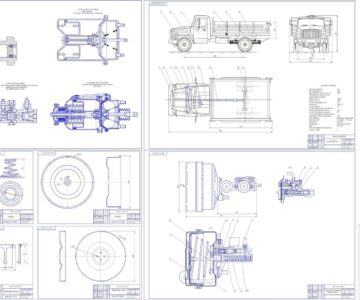 Чертеж Конструирование и расчет гидравлической тормозной системы грузового автомобиля ГА3-3307