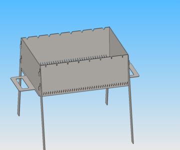 3D модель Мангал лист 2 сталь 12х18н10т