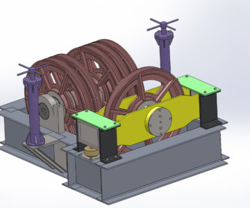 3D модель Кронблок трёхсекционный несоосный УКБА-6-200