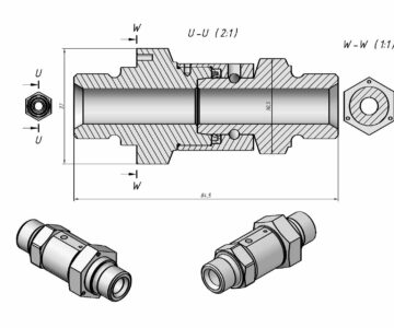 3D модель Фитинг поворотный