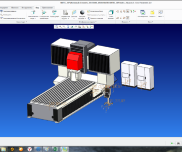 3D модель 3-х мерная модель портального-фрезерного станка с ЧПУ Matec 30P
