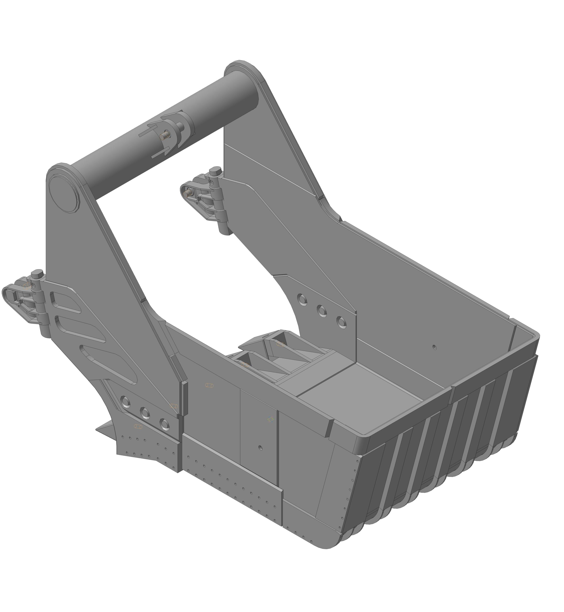 3D модель Ковш сварной с упряжью