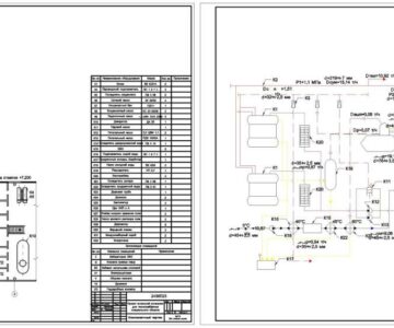 Чертеж Проект котельной установки теплоснабжения военного городка