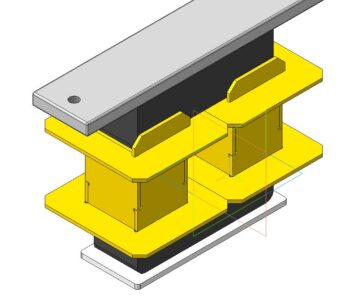 3D модель Каркас трансформатора с сердечником Epcos UI93