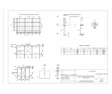Чертеж Расчёт и проектирование элементов рабочей площадки под ТО 9600*18000