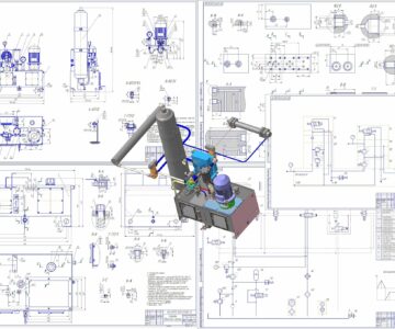 Чертеж Проектирование объемного гидропривода с цикловым программным управлением