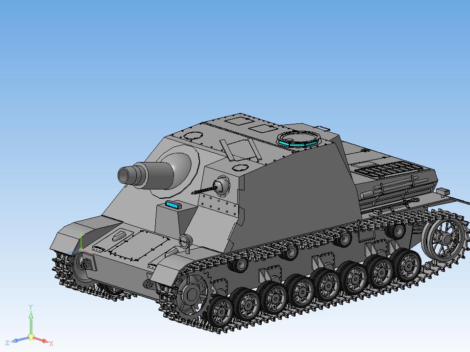 3D модель 3D Модель САУ Sturmpanzer IV