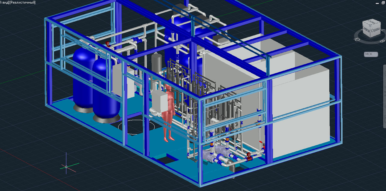 3D модель Станция очистки воды