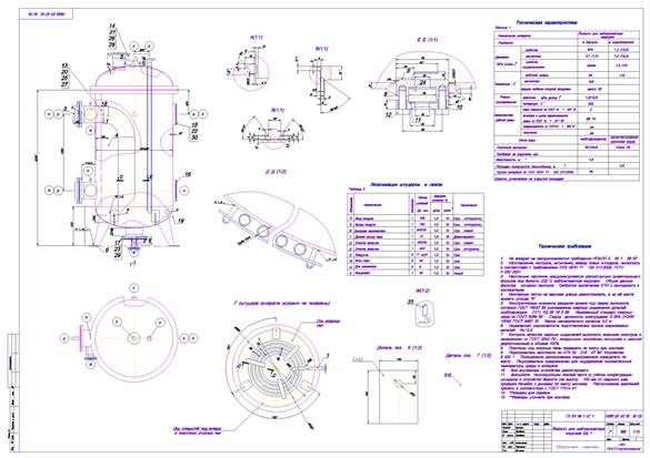 Чертеж Е-1 ёмкость для нейтрализатора коррозии