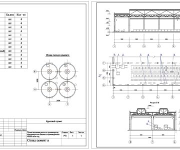 Чертеж Проектирование цеха по производству фундаментных блоков с производительностью 45000 м3 в год