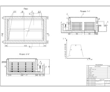 Чертеж Расчет ямной пропарочной камеры производительностью -30000м3