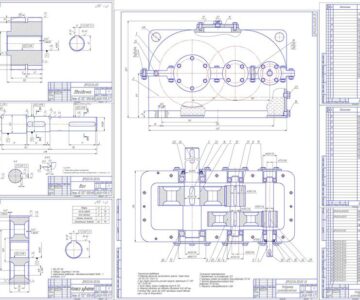 Чертеж Проектирование редуктора цилиндрического двухступенчатого F=3,5kH