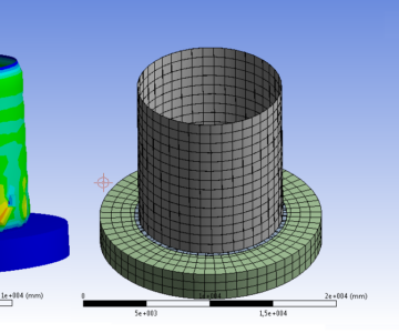 3D модель Расчет резервуара в Ansys Workbench