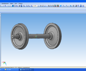 3D модель Колесная пара с осью РВ2Ш