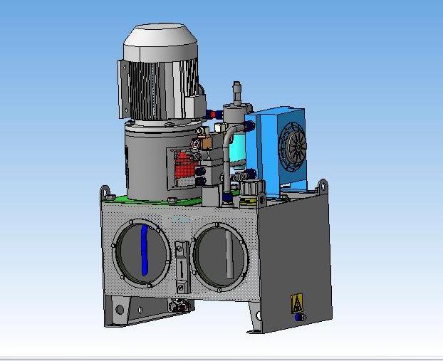 Чертеж Станция гидропривода в сборе 3D