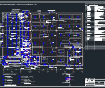 Чертеж Реконструкция осветительной сети производственного корпуса