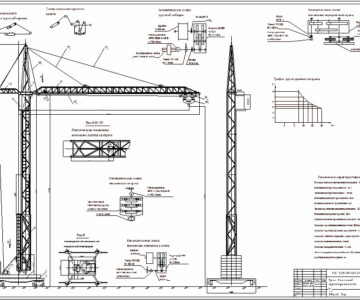 Чертеж Расчет и проектирование башенного крана G=12т