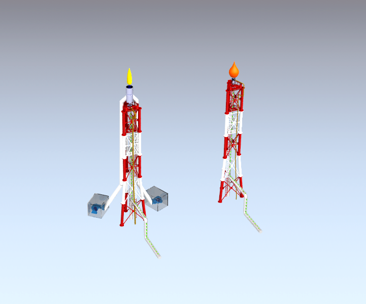 3D модель Макет газового факела