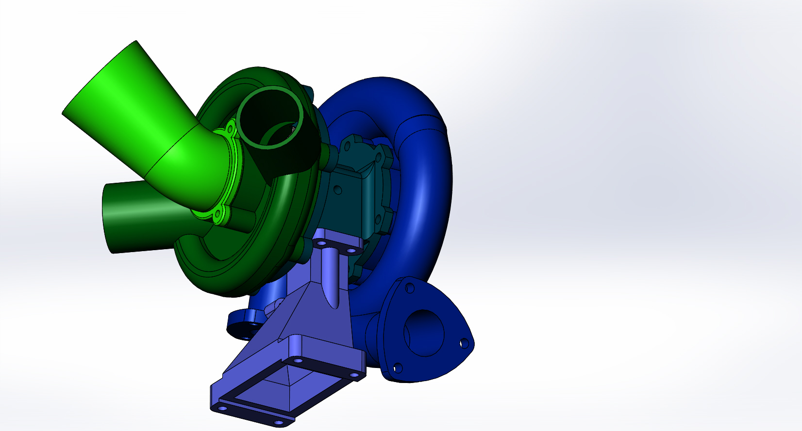 3D модель Турбокомпрессор ТКР-11 (двигателя ЯМЗ)