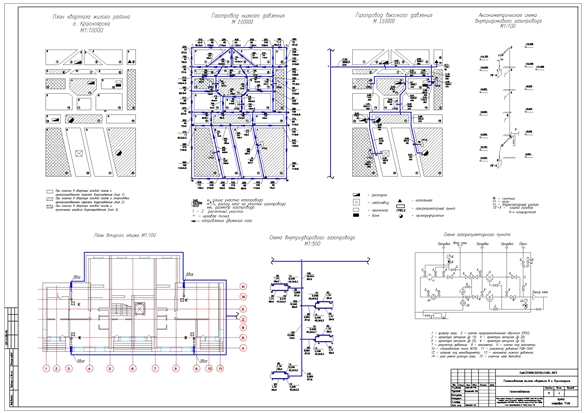 Чертеж Газоснабжение жилого квартала в г.Красноярск