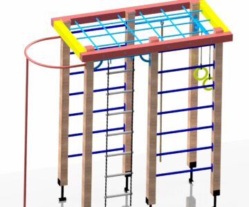 3D модель Оборудование для детской площадки - гимнастический комплекс