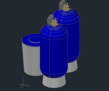 3D модель Установка умягчения Hydrotech SDF 3672 (химводоочистка)