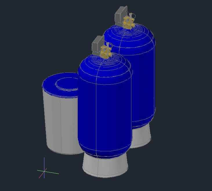 3D модель Установка умягчения Hydrotech SDF 3672 (химводоочистка)