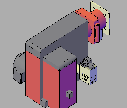 3D модель Горелка комбинированная GKP-50H (Oilon).