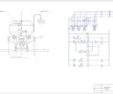 Чертеж Автоматизация загрузки комбикорма в раздаточный бункер на примере КС-1.5