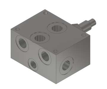 3D модель Плита гидравлическая монтажная BASE CETOP 3 C/VMP - BS030 (Oleodinamica Marchesini)